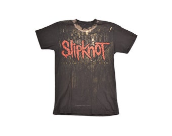 Slipknot the Limits of the Dead 2008 Distressed Vintage Rock T