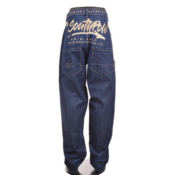 Southpole Embroidered Big Back Logo Vintage Denim Jeans Zip Fly - Etsy