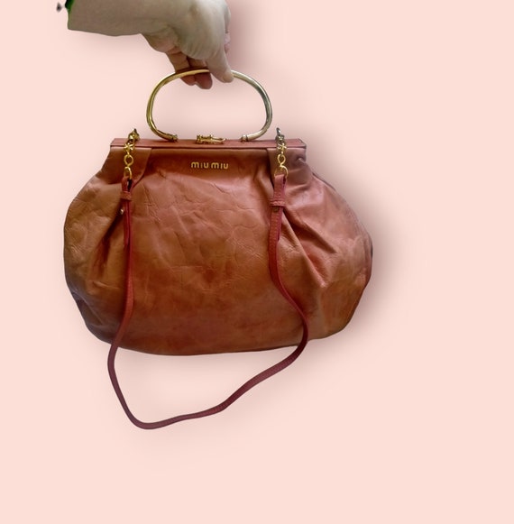 Vintage Miu Miu Shape shoulder bag in terracotta-c