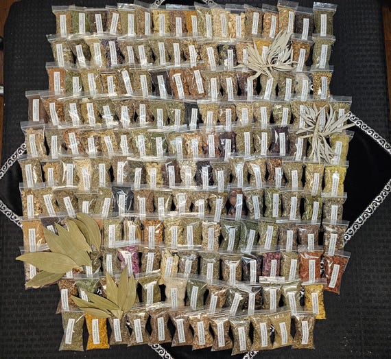 Massive Ritual Herb Kit, Dried Herbs for Spiritual Practice, Apothecary Herbs for Witchcraft