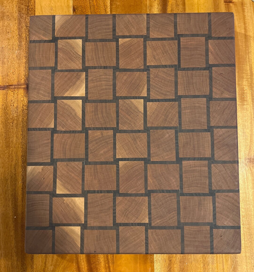 Cherry and Walnut Basket Weave Cutting Board Etsy