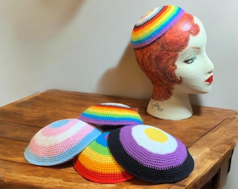 Crochet Kippah Pattern: Round Yarmulke, Jewish Head Covering (PDF Pattern)