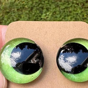 Fury-Inspired Safety Eyes: Blue & Green Sinker Eyes for Amigurumi image 4