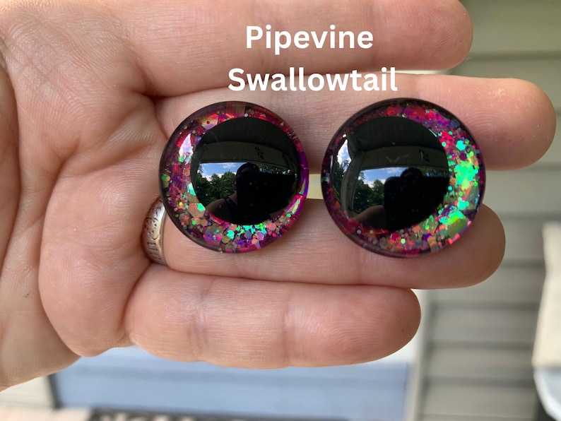 Lepidoptera Collection Safety Eyes – Hand-Painted Sinker Eyes for Amigurumi image 4