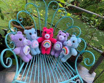 Hand-Crocheted Pride Bear Plushie: “Queer Bears” Customizable LGBTQIA+ Teddy