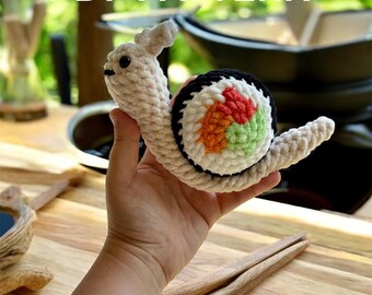 Sushi Snail Crochet Pattern: Maki Amigurumi (PDF Pattern)