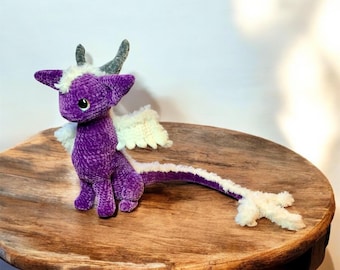 Celeste, the Sakura dragon - snuggly emotional support plushie for adults and kids
