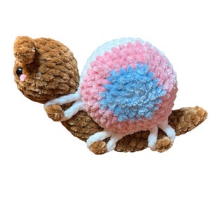 Customizable Pride Snail with removable shell - build your own emotional support snail for LGBTQIA BIPOC plushie lovers