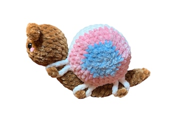 Customizable Pride Snail Plushie: LGBTQIA BIPOC Emotional Support Toy