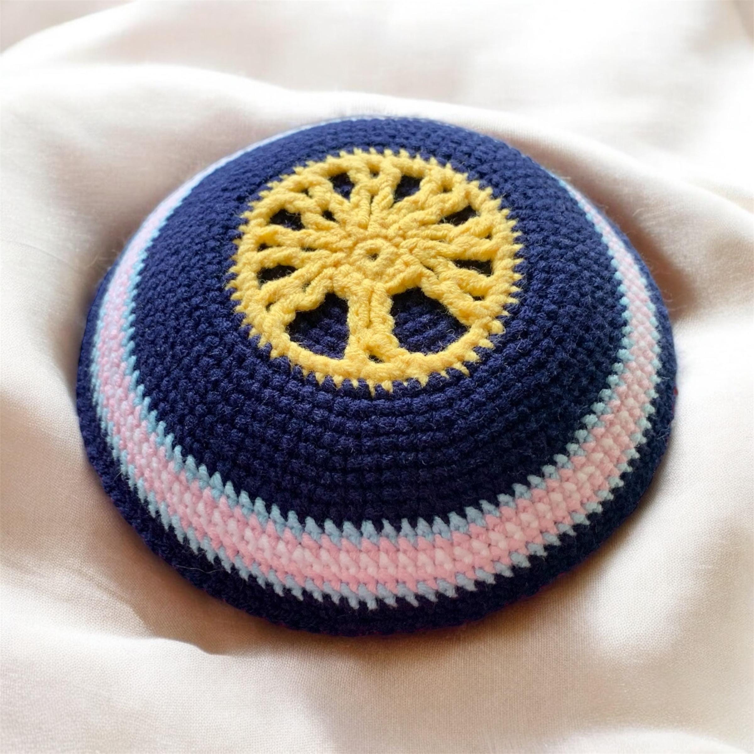 16 Crochet Kippah Patterns for Everyday Wear, Gifts, and Judaica-Inspired Style 15 Custom Crochet Pride Kippah: Tree of Life Yarmulke