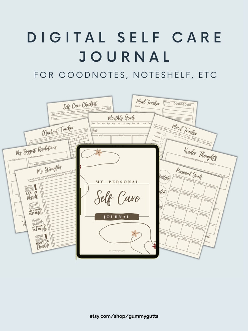 SelfCare Journal for Goodnotes & Noteshelf Etsy