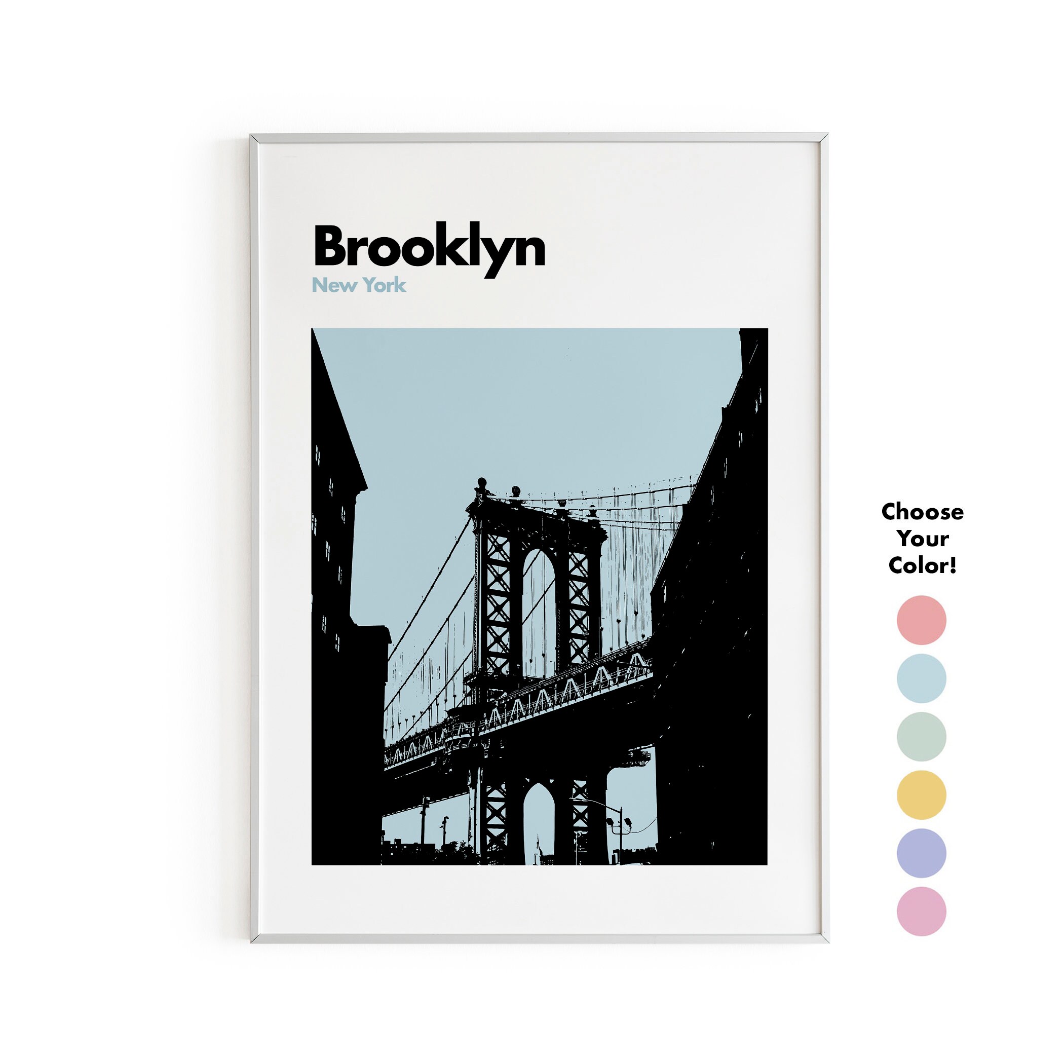Brooklyn Poster Brooklyn Print Brooklyn Photography Wall Art Etsy