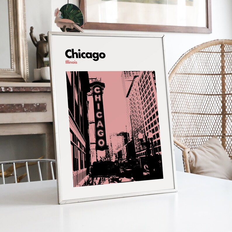 Chicago Poster Chicago Print Chicago Photography Wall Art Etsy