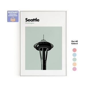 Seattle Print, Seattle Wall Art, Seattle Poster, Seattle Photo, Seattle Poster Print, Seattle Decor, Washington, USA