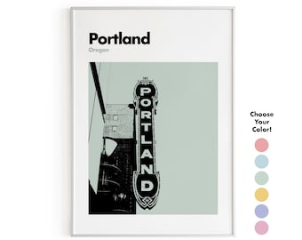 Portland Print, Portland Wall Art, Portland Poster, Portland Photo, Portland Poster Print, Portland Wall Decor, Oregon