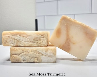 Sea Moss Turmeric Soap | Sea Moss Soap | Turmeric Sea Moss Soap | Handmade Sea Moss Soap | Sea Moss Skincare