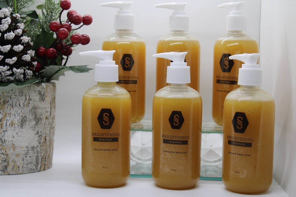 Turmeric & Kojic Brightening Body Wash SKIN BRIGHTENING GLOW Etsy