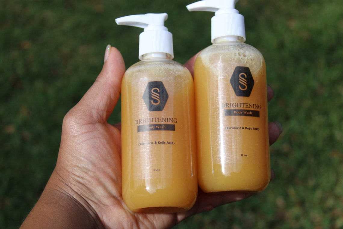 Turmeric & Kojic Brightening Body Wash SKIN BRIGHTENING GLOW Etsy