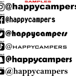 Custom Social Media Decals - Instagram, Facebook, Tiktok, Snapchat, Youtube, Twitter
