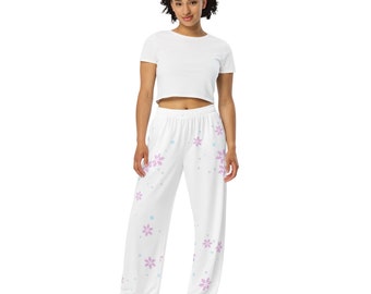 All-over print unisex wide-leg pants