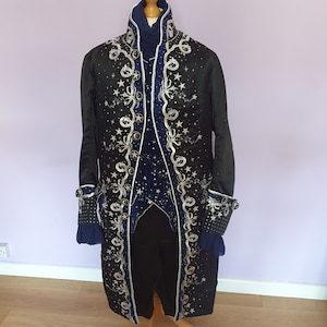 18th Century court suit embroidery pattern - coat only - King of the Night - Night Sky - historical machine embroidery design