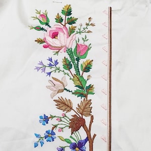 18th Century waistcoat embroidery design - floral historical machine embroidery design