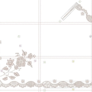 Machine embroidery design for 18th century Fichu