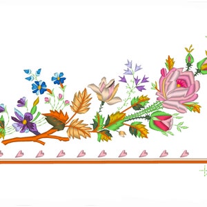18th Century Cloth - florale historische Maschinenstickerei