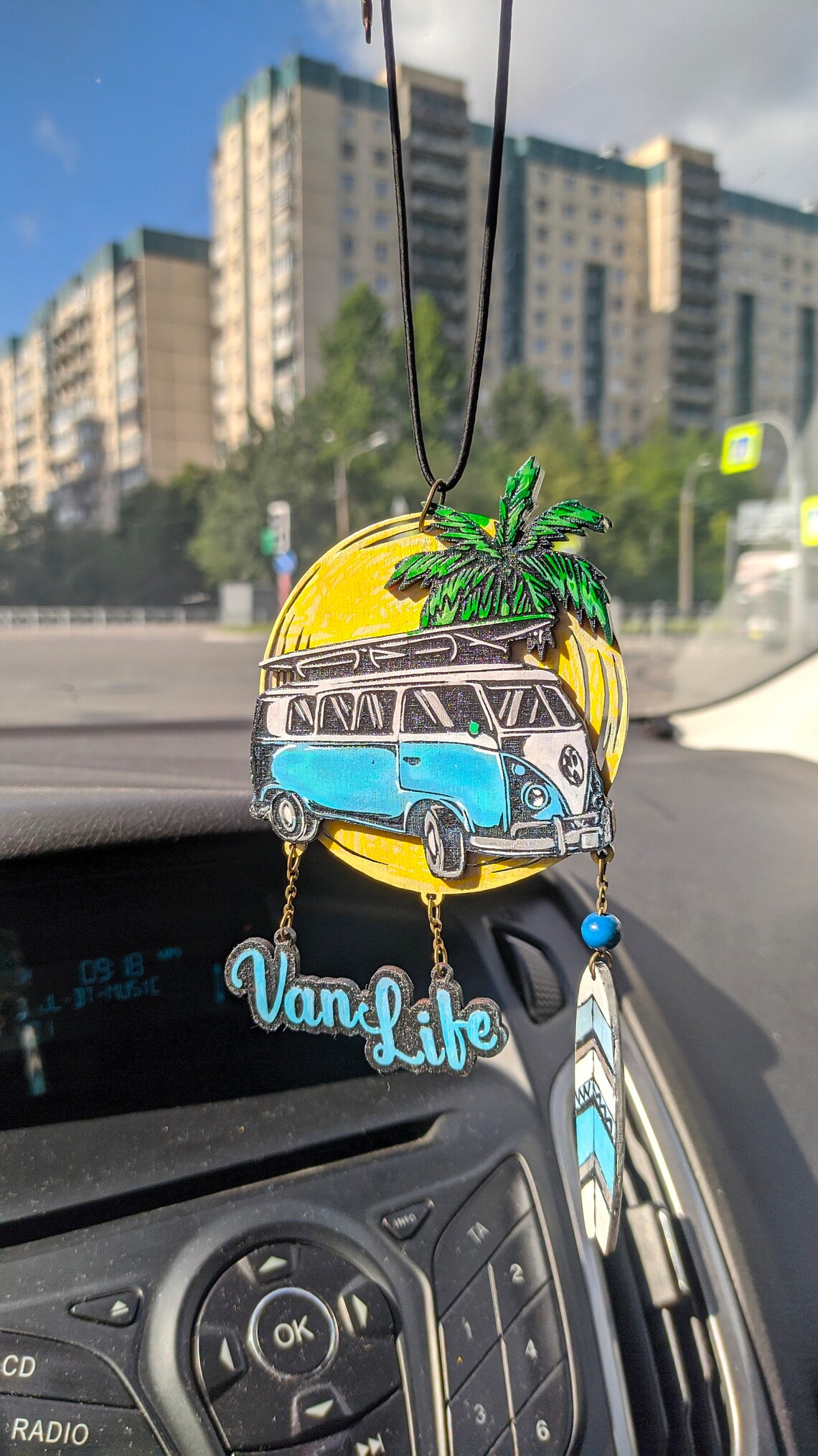 Car Rear View Mirror Decor Van Life Car Accessory Driver Bus Etsy