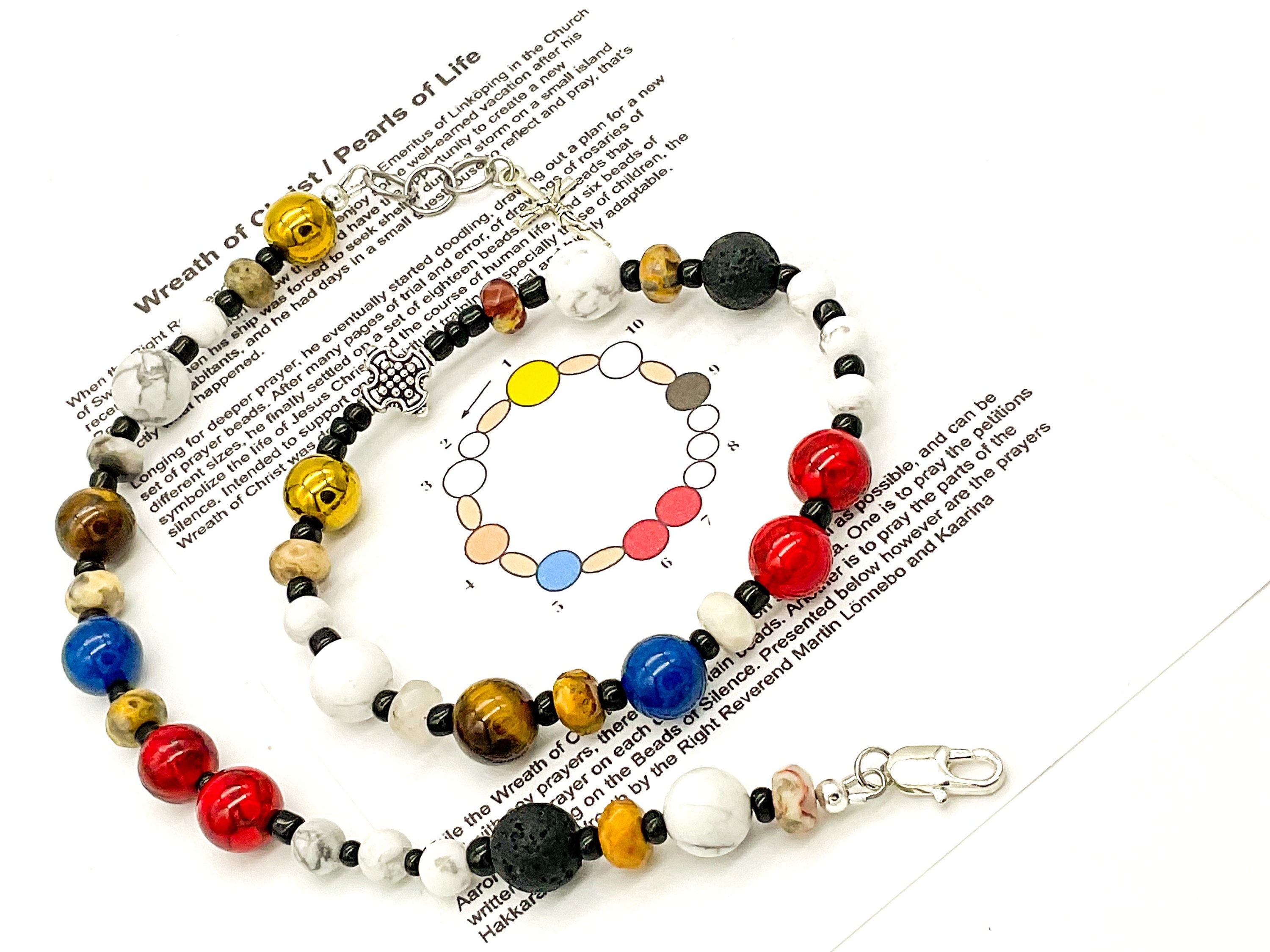 Lutheran, Wreath of Christ, Natural Stone, Pearls of Life