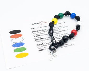 Salvation Bracelet, Paracord Salvation Bracelet, Christian Bracelet, Jesus Bracelet, Reminder Bracelet, Christian Gift