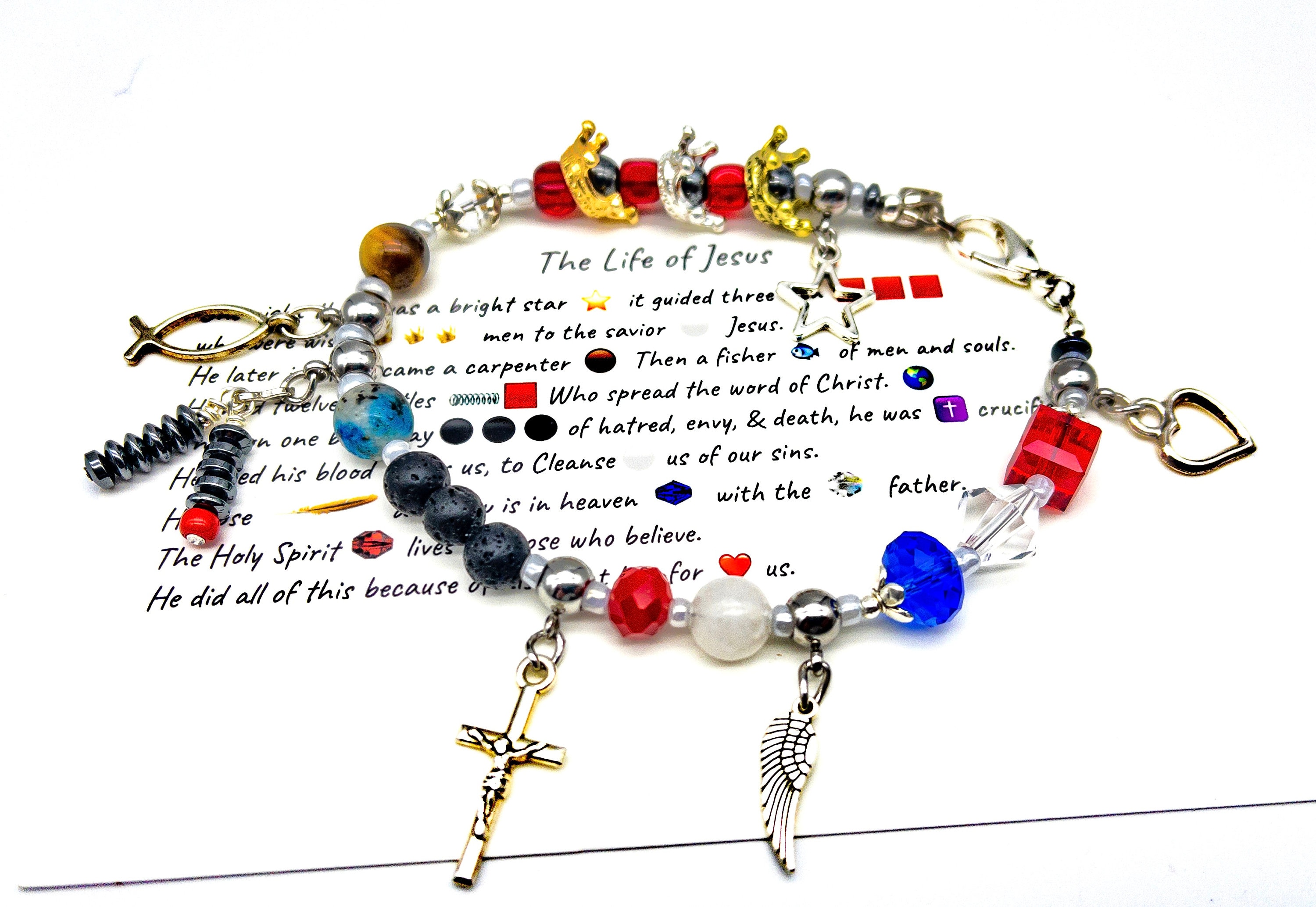 Story of Jesus Bracelet / Life of Jesus Bracelet / Christian Etsy
