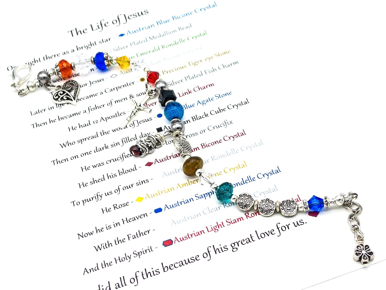 The Life of Jesus Jesus Story Bracelet Religious Story - Etsy