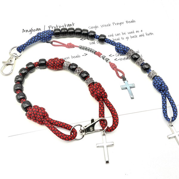 Anglican, Prayer Beads, Pocket Rosary, Auto Loop, Protestant, Episcopal, Methodist, My Beaded Gems