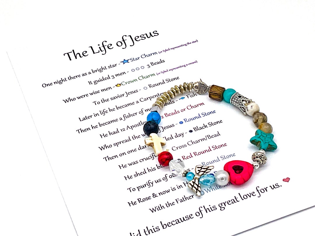 Story of Jesus Bracelet / Life of Jesus Bracelet / Christian Story