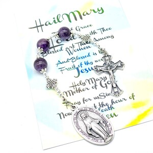 Hail Mary Pocket Chaplet, Hail Mary Devotion Chaplet, Three Hail Mary Novena, Hail Mary, Gift for her, my beaded gems,
