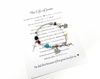 Story of Jesus Bracelet / Life of Jesus Bracelet / Christian Story Bracelets / Christian Gifts / My beaded gems