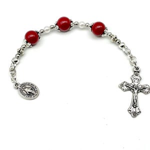 Hail Mary Pocket Chaplet, Hail Mary Devotion Chaplet, Three Hail Mary Novena, Hail Mary, Gift for her, my beaded gems,