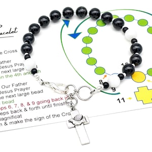 Lutheran Rosary Chaplet Bracelet,  Lutheran Gemstone Bracelet, Lutheran Pocket Rosary, Lutheran Gift, My Beaded Gems