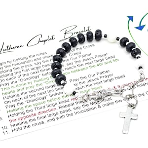 Lutheran Rosary Chaplet Bracelet,  Lutheran Gemstone Bracelet, Lutheran Pocket Rosary, Lutheran Gift, My Beaded Gems