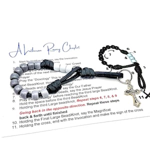 Lutheran Rosary, Lutheran Paracord Pocket Rosary, Military Beads, Lutheran Prayer Beads, Prayer Beads, Lutheran Gift, My Beaded Gems
