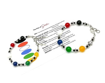 Salvation Prayer Bead Bracelet, Men’s Religious Gift, Gift for her, Christian Jewelry, Religious Bracelet, Religious Gift, My Beaded Gems,