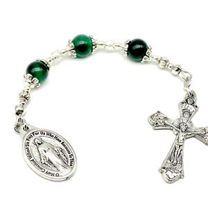Hail Mary Pocket Chaplet, Hail Mary Devotion Chaplet, Three Hail Mary Novena, Hail Mary, Gift for her, my beaded gems,