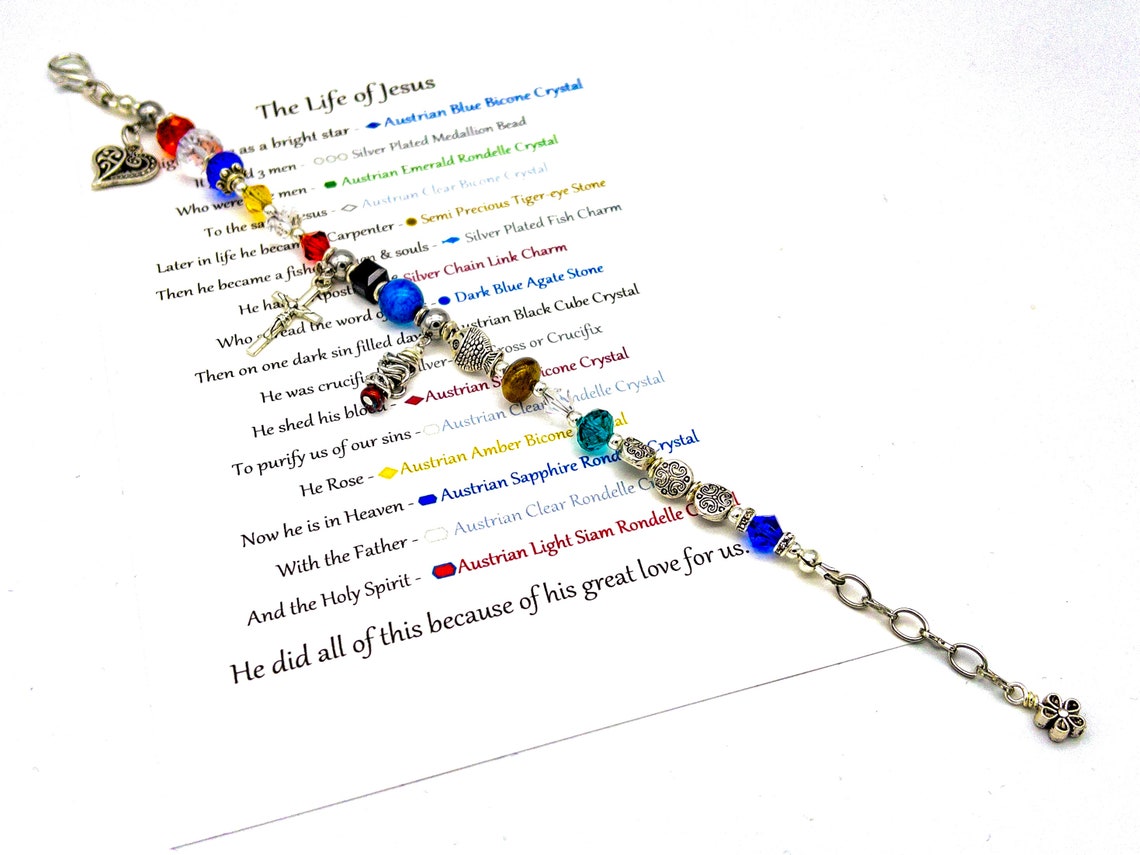 The Life of Jesus Jesus Story Bracelet Religious Story - Etsy