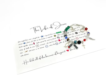 The Life of Jesus Bracelet / Life of Jesus Bracelet / Christian Story Bracelets / Christian Gifts / My beaded gems