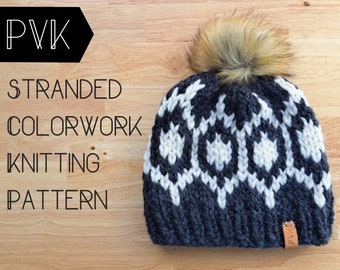 Wilhelm Beanie Knitting Pattern Stranded Colorwork Beginner Super Bulky ...