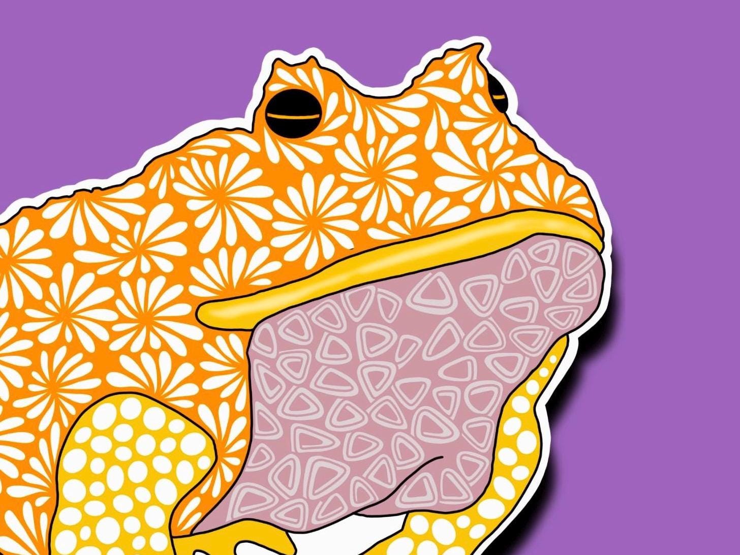 Pac Man Frog Sticker - Etsy