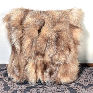 Real Fox Pillow Cover/Brand New/Cottage Decor/Bedding Accessories/Pillow Case/Home Accessories/ by Askio Fashion furs