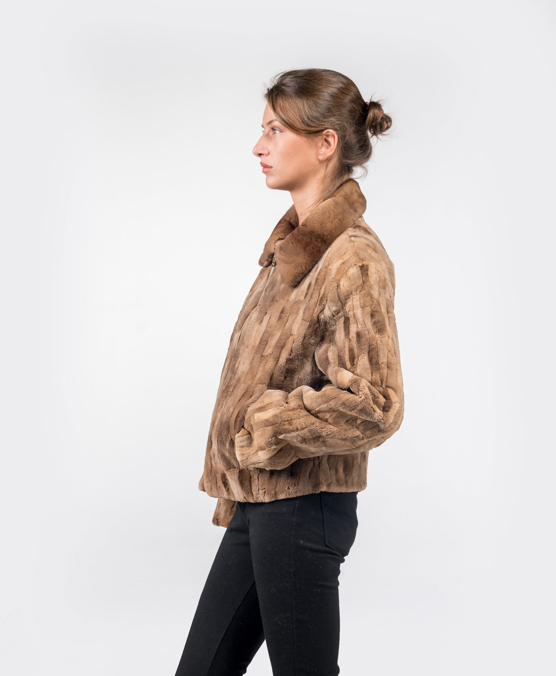 【michiyanensis】wjk fur blouson Mink Jacket/zipper/brand New/fur Jacket/bomber/gift for Her