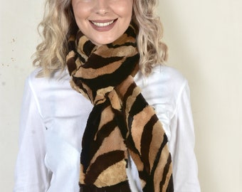 Handmade Sheared Mink Fur Scarf - Askio Fashion Furs